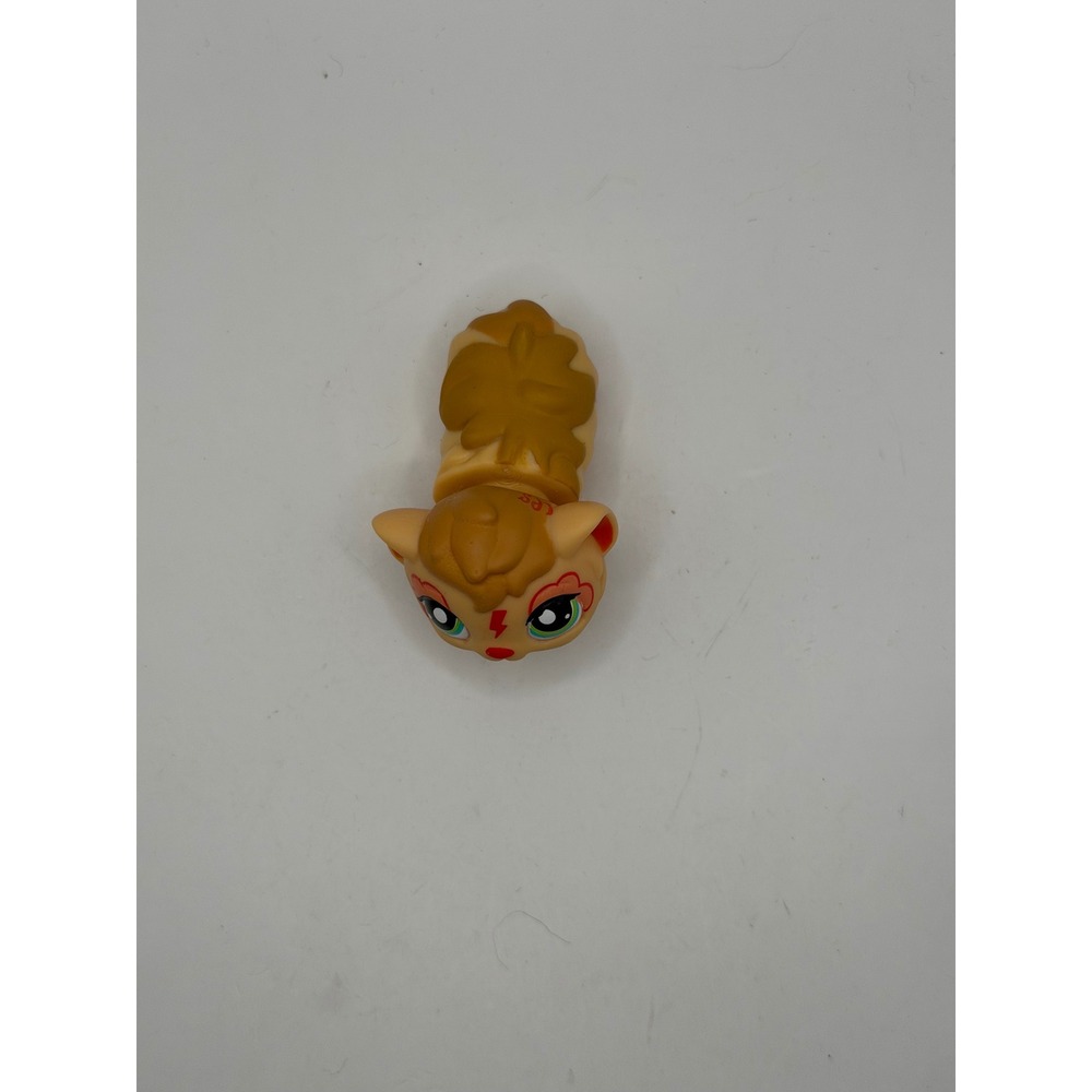Hasbro Littlest Pet Shop Guinea Pig Tan Brown Lightning Bolt Flower Eyes LPS